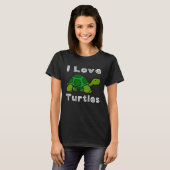 I Love Turtles Tortoise Reptile Zoo Sea Turtle Oce T-shirt (Voorkant volledig)