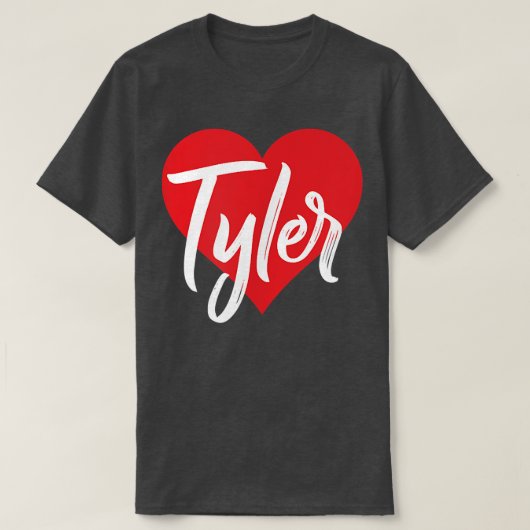 I Love Tyler First Nom Tshirt I Heart Named (Design devant)