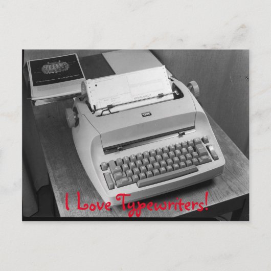 I Love Typewriters  IBM Briefkaart (Voorkant)
