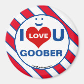I Love U GOOBER Smile Fun Magnet (Devant)