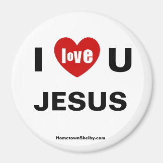 I Love U JESUS Refkoelkast Magnet Magneet