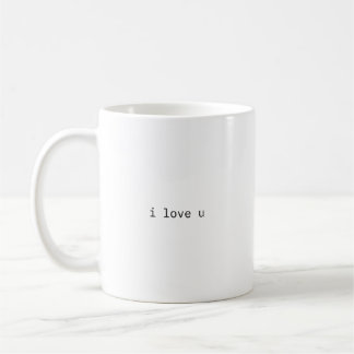 "i love u" simple mug  koffiemok