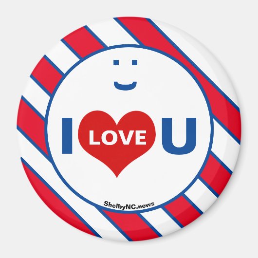 I Love U Smile Fun Magnet (Devant)