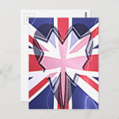 "I Love UK" Kunstdruk Briefkaart (Voorkant / Achterkant)