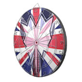 "I Love UK" Kunstdruk Dartbord (Voorkant Rechts)