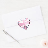 "I Love UK" Kunstdruk Hart Sticker (Envelop)