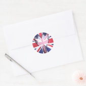 "I Love UK" Kunstdruk Ronde Sticker (Envelop)