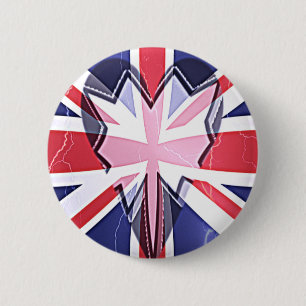 I Love UK Ronde Button 5,7 Cm
