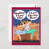 I Love Uke Carte Postale (Devant / Derrière)