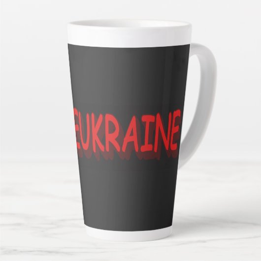 "#I LOVE UKRAINE" Cute Design. Bestel nu Latte Mok (Rechterhoek)