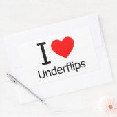 I Love Underflips Rechthoekige Sticker (Envelop)