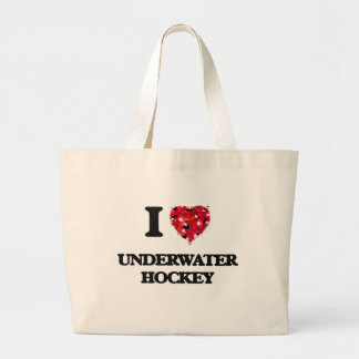 I Love Underwater Hockey Grote Tote Bag