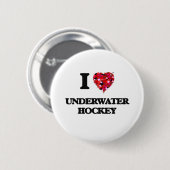 I Love Underwater Hockey Ronde Button 5,7 Cm (Voorkant /achterkant)