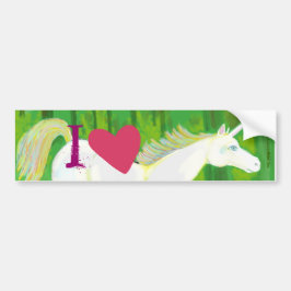 I Love Unicorns Bumpersticker