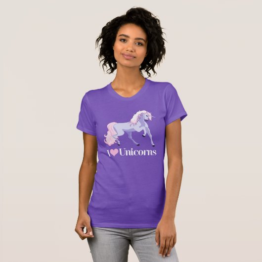 I Love Unicorns T-shirt (Voorkant volledig)