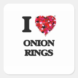 I Love Union Rings Vierkante Sticker