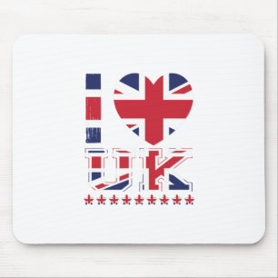 I Love United Kingdom-Verenigd Koninkrijk-England Muismat