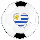 I Love Uruguay Drapeau Couleurs Coeur Soccer Ball (Devant)