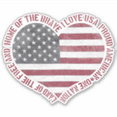  I Love USA Heart Sticker (Voorkant)