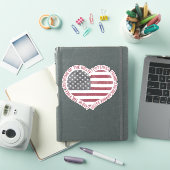  I Love USA Heart Sticker (iPad Cover)