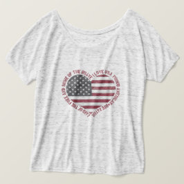  I Love USA Heart T-shirt