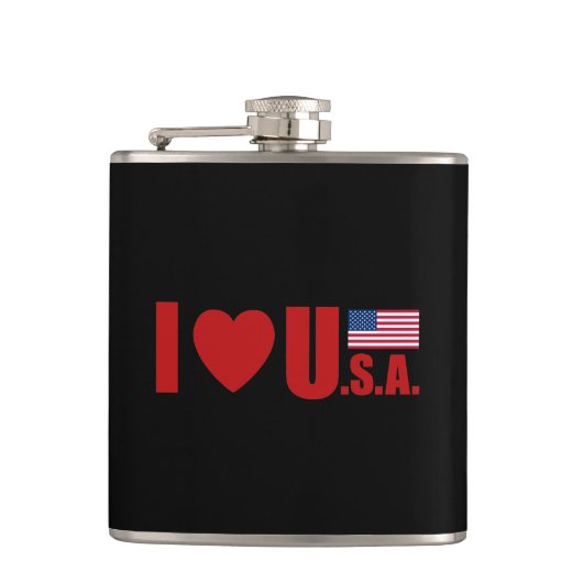 I Love Usa Heupfles (Voorkant)