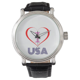 I Love USA Horloge