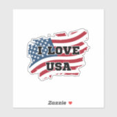 I Love USA Sticker (Vel)