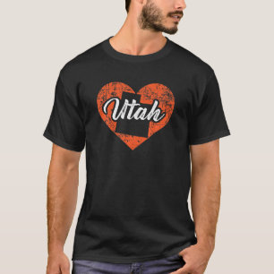 I Love Utah, Funny Cute State Pride Heart Gift T-shirt
