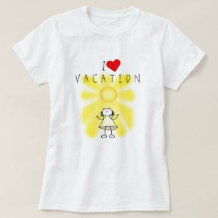 I Love Vacation T-Shirt Sunshine Girl
