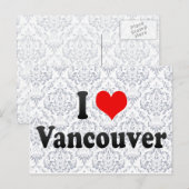 I Love Vancouver, Canada Briefkaart (Voorkant / Achterkant)
