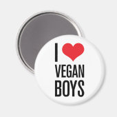 I Love Vegan Boys Magneet (Voorkant / Achterkant)