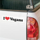 I Love Vegans Bumper Sticker (Sur camion)
