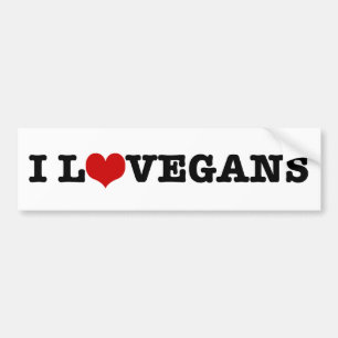I Love Vegans Bumpersticker