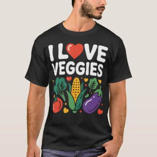I Love Veggies Cute T-shirt