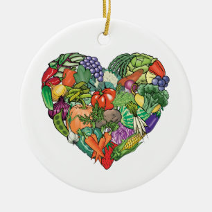 I Love Veggies Keramisch Ornament
