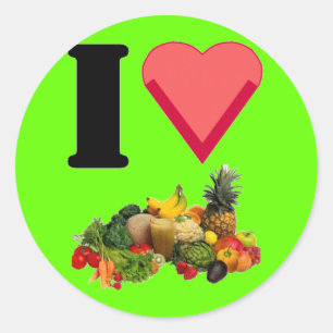 I Love Veggies Sticker