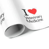 I Love Veterinary Medicine Cadeaupapier (Rol Hoek)