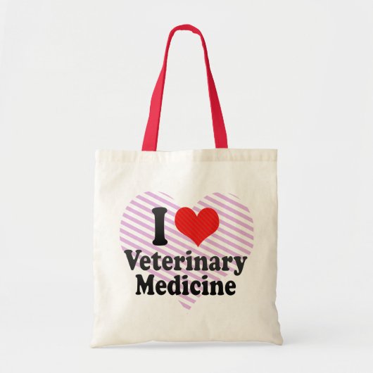 I Love Veterinary Medicine Tote Bag (Voorkant)