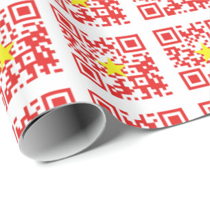 I Love Vietnam (Tôi Yêu Viboyt Nam) Flag QR Code Cadeaupapier