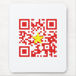 I Love Vietnam (Tôi Yêu Viboyt Nam) Flag QR Code Muismat