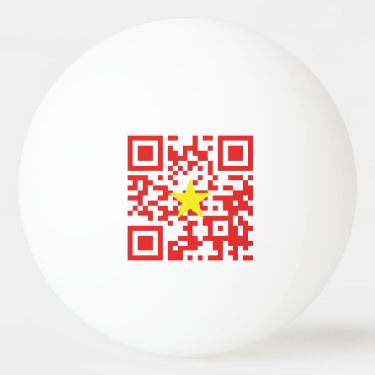 I Love Vietnam (Tôi Yêu Viboyt Nam) Flag QR Code Pingpongballen (Voorkant)