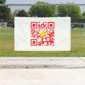 I Love Vietnam (Tôi Yêu Viboyt Nam) Flag QR Code Spandoek (Insitu)