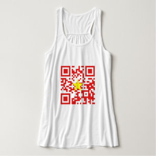 I Love Vietnam (Tôi Yêu Viboyt Nam) Flag QR Code Tanktop
