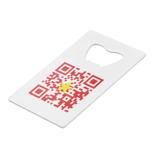 I Love Vietnam (Tôi Yêu Viêt Nam) Drapeau QR Code (Devant Angle)