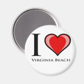 I Love Virginia Beach Magneet (Voorkant / Achterkant)