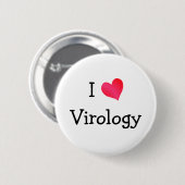 I Love Virology Ronde Button 5,7 Cm (Voorkant /achterkant)