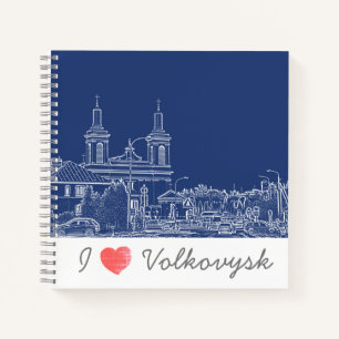 I Love Volkovysk Belarus Architecture Cathedral Notitieboek