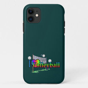 I Love Volleyball iPhone 11 Hoesje