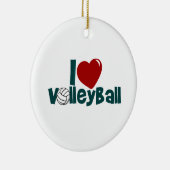 I Love Volleyball Keramisch Ornament (Rechts)